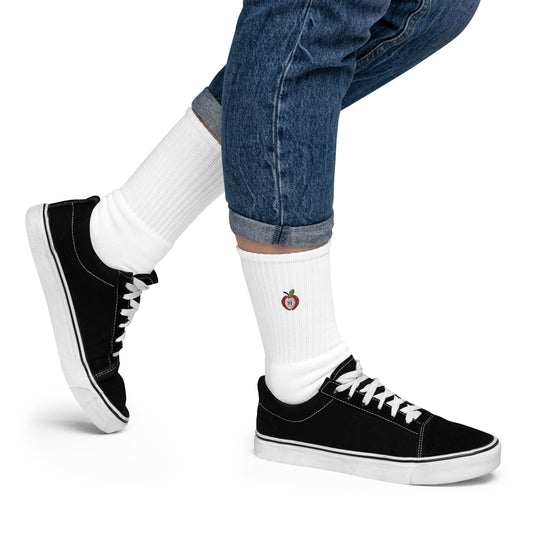 Apple Embroidered socks