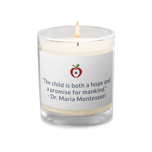 Montessori Quote Glass jar soy wax candle