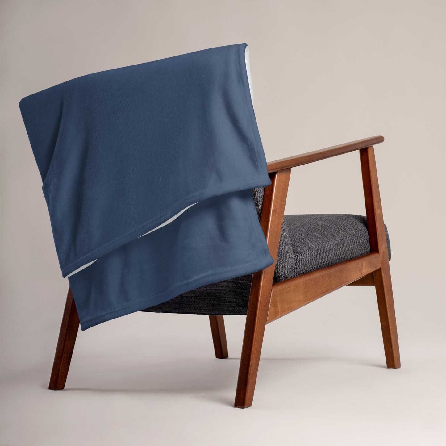 Navy Apple Montessori Throw Blanket
