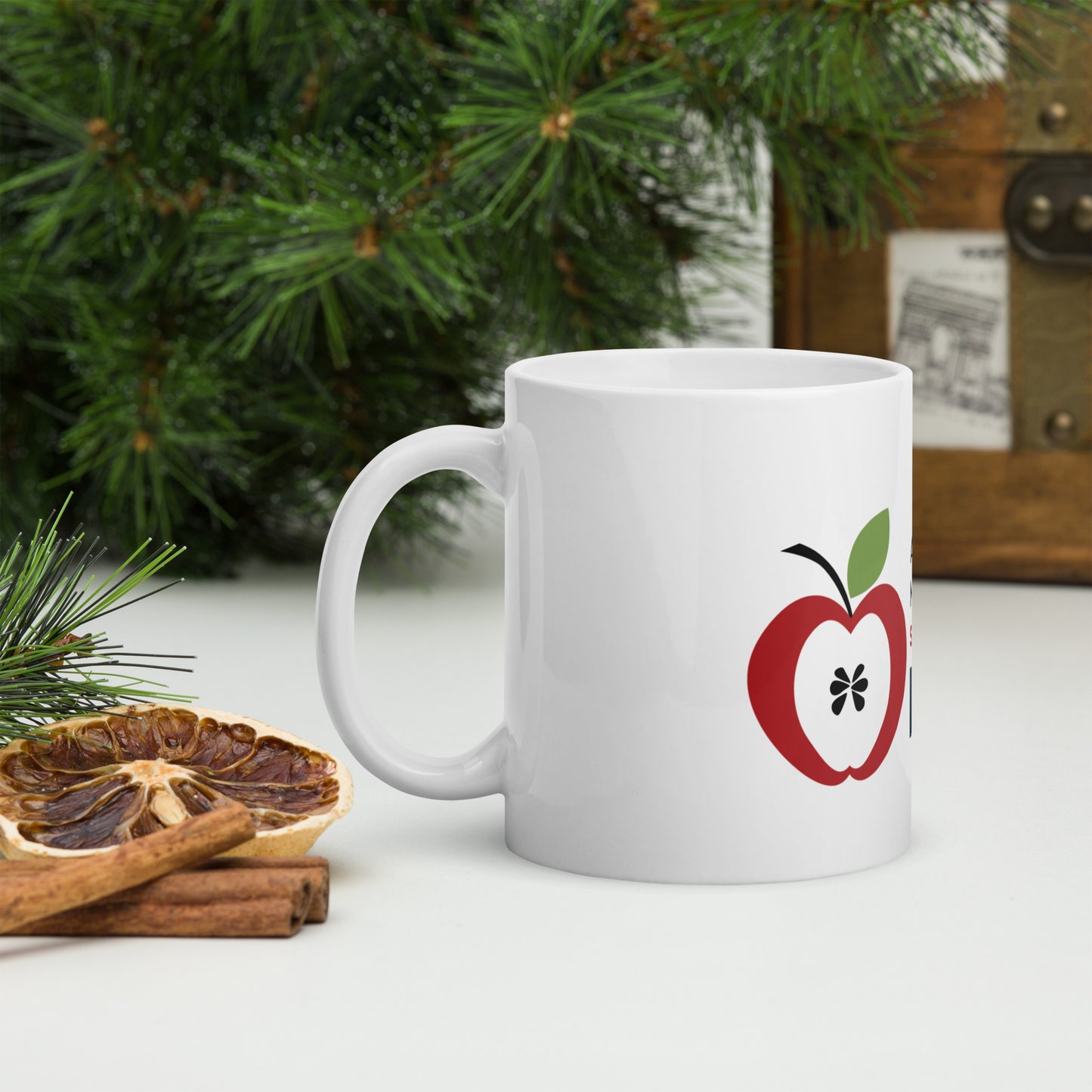 Apple Dad White glossy mug