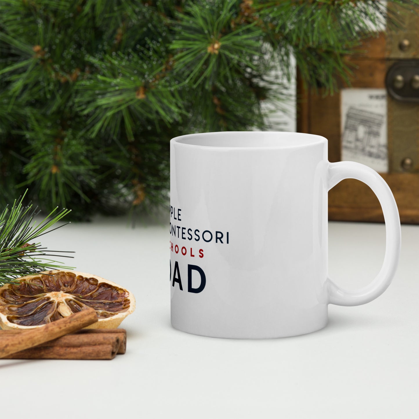 Apple Dad White glossy mug