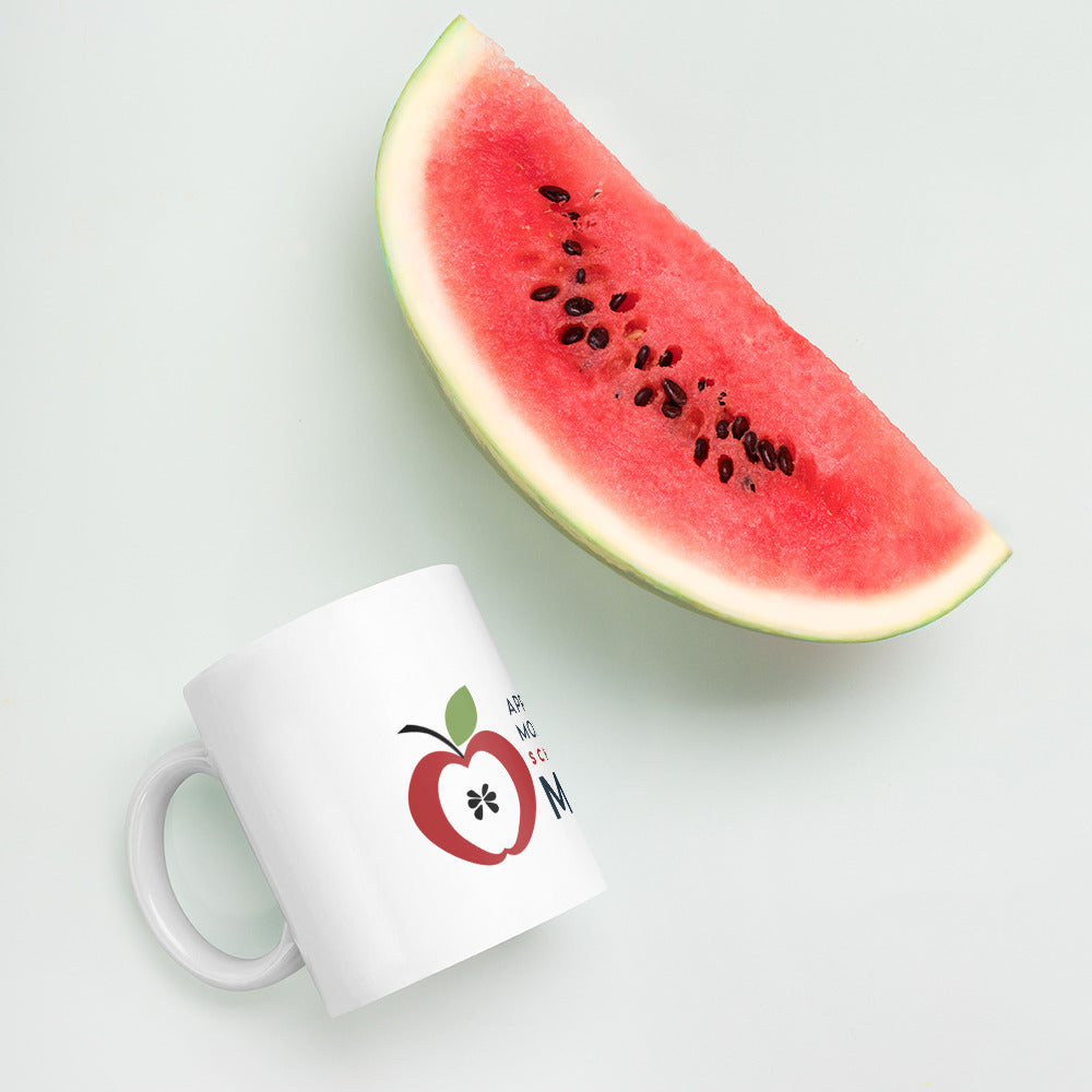 Apple Mom White glossy mug