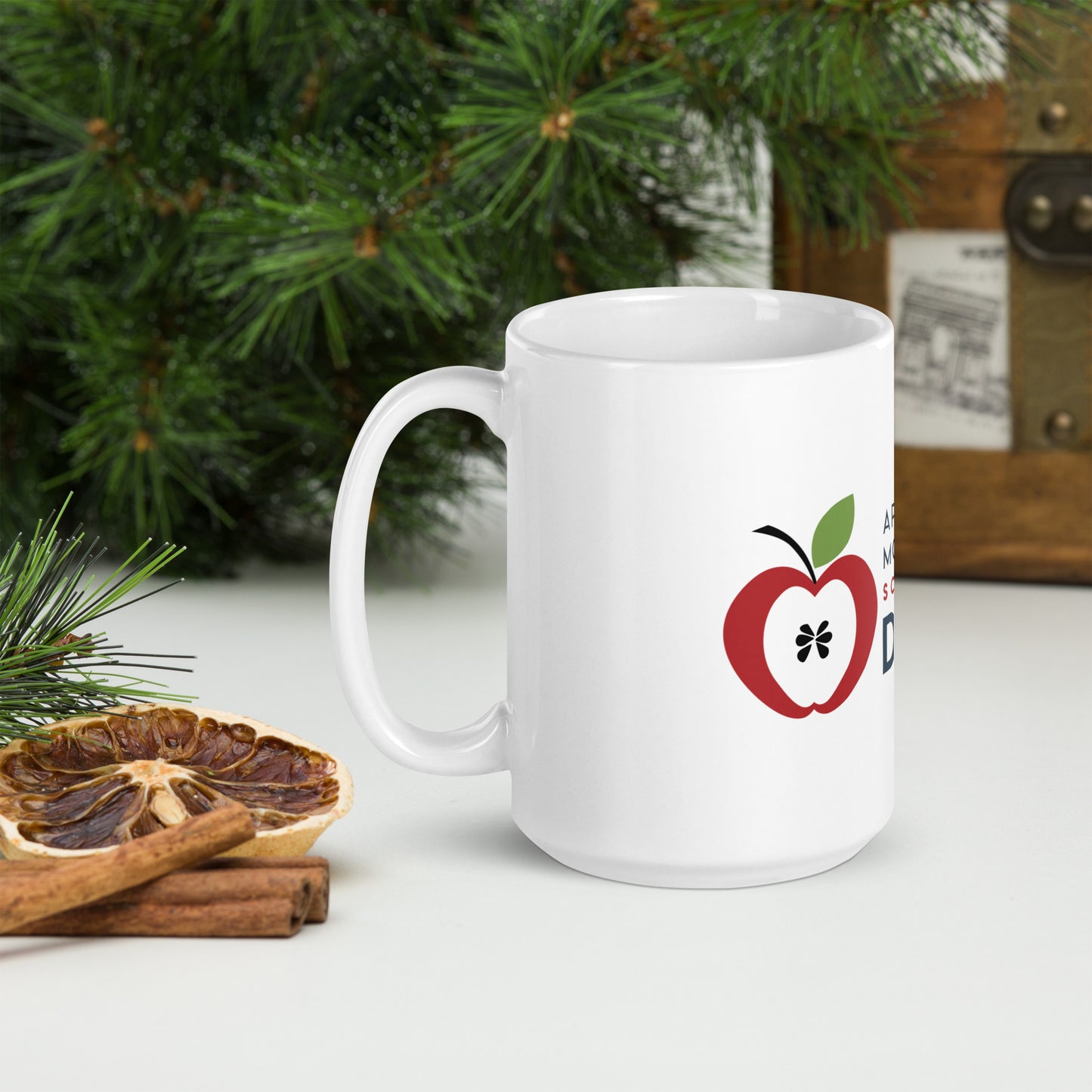 Apple Dad White glossy mug