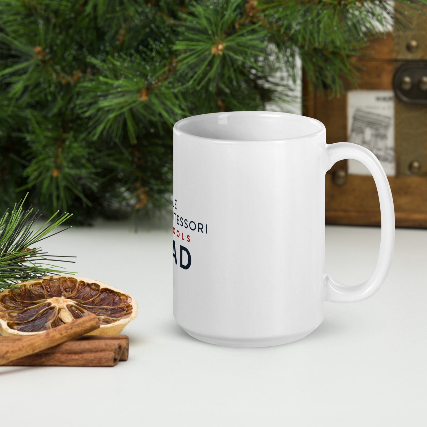 Apple Dad White glossy mug