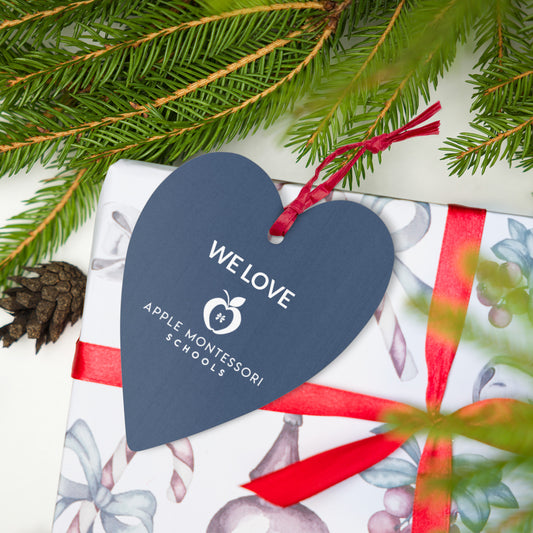 We Love Apple Wooden ornaments