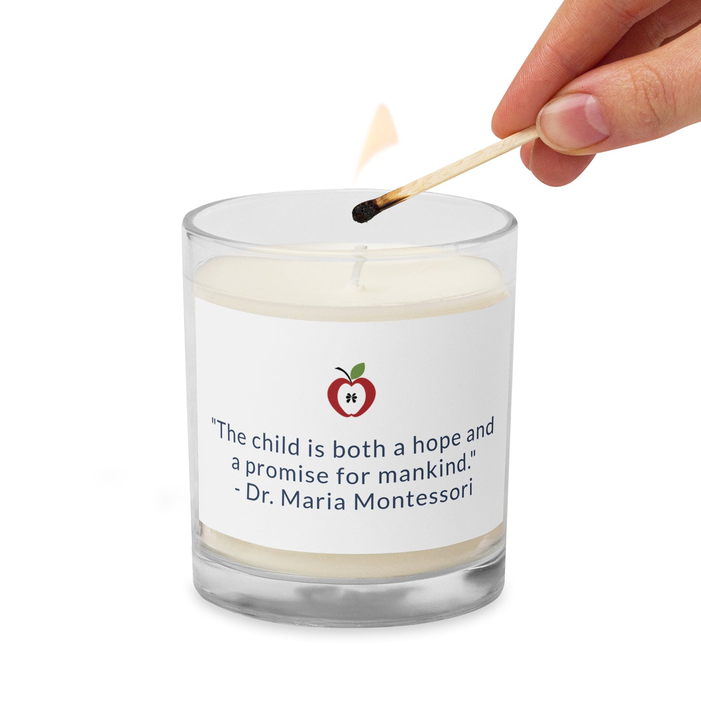 Montessori Quote Glass jar soy wax candle