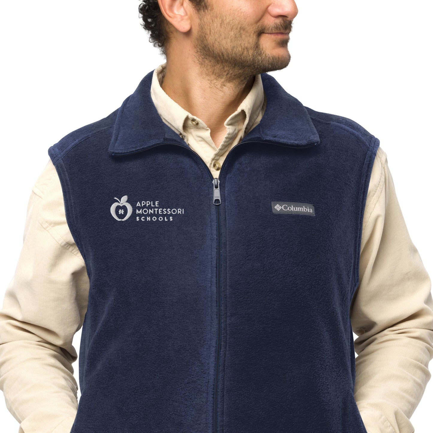Apple logo Men’s Columbia fleece vest