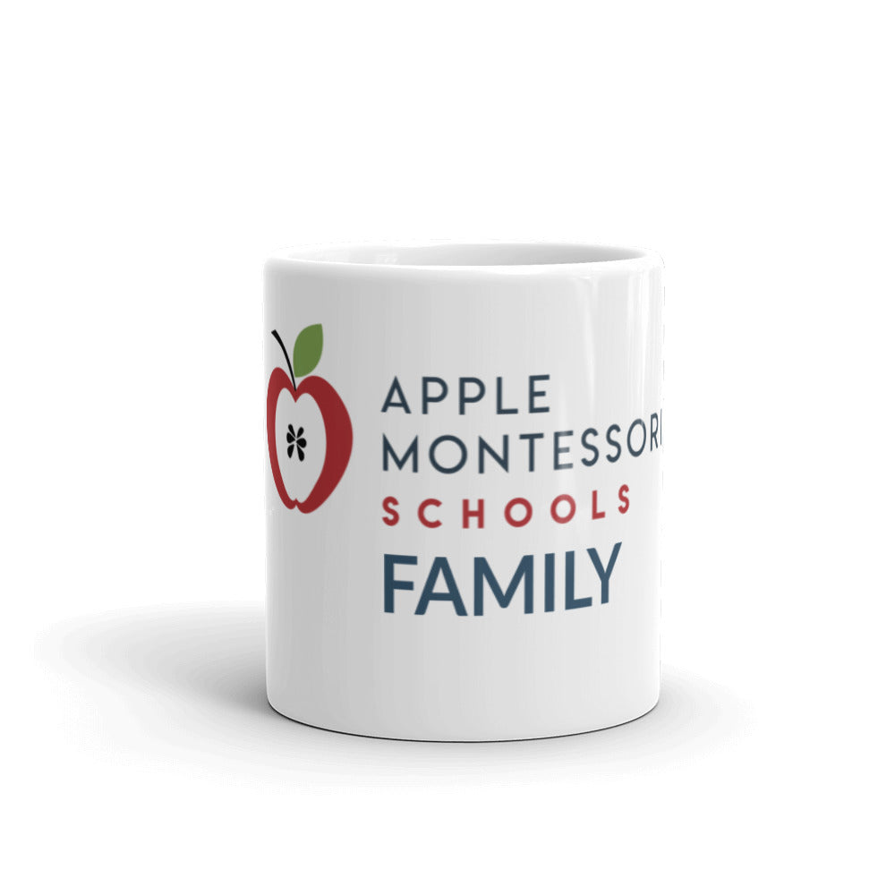 White Apple Family glossy mug